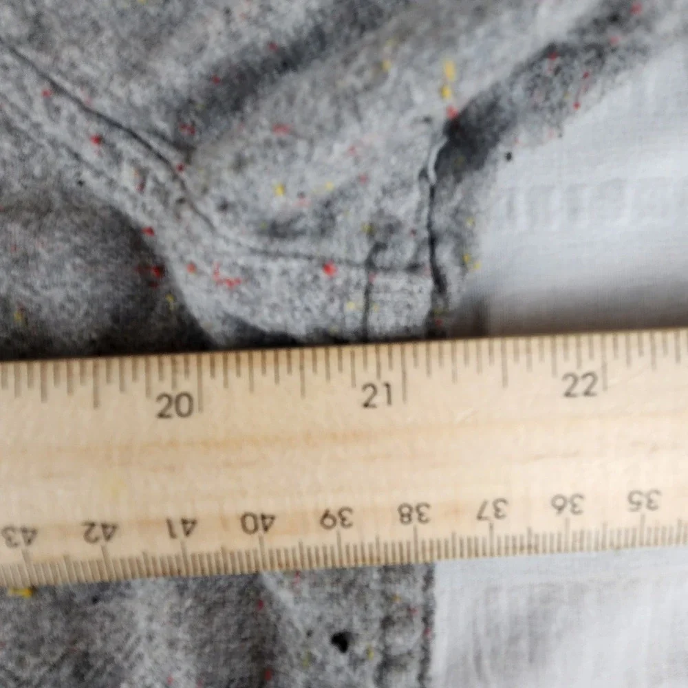 Banana Republic Mens M Grey Speckled Nep Organic Cotton Flannel Untucked Shirt